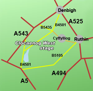 clocaenog west rally stage, North Wales